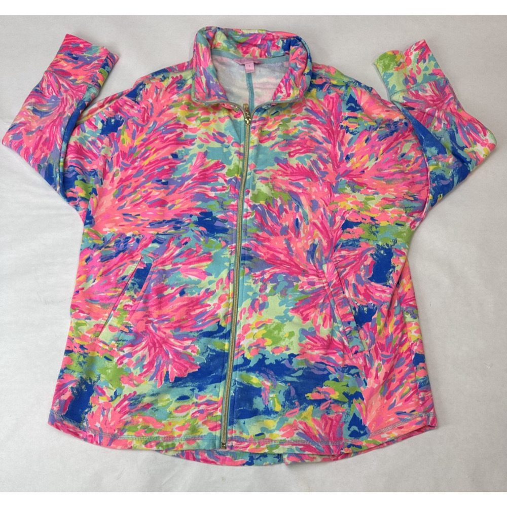 Lilly Pulitzer Dee Dee Swing Jacket Style 24199 Palm Beach Coral Size Small